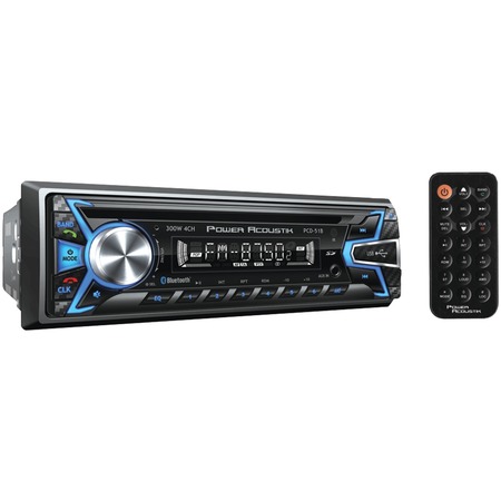 POWER ACOUSTIK Single-DIN In-Dash CD/MP3 AM/FM Receiver with Bluetooth PCD-51B